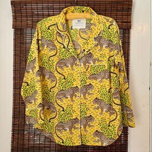 Anthropologie Cheetah Pajama Set - Pristine Condition Size M